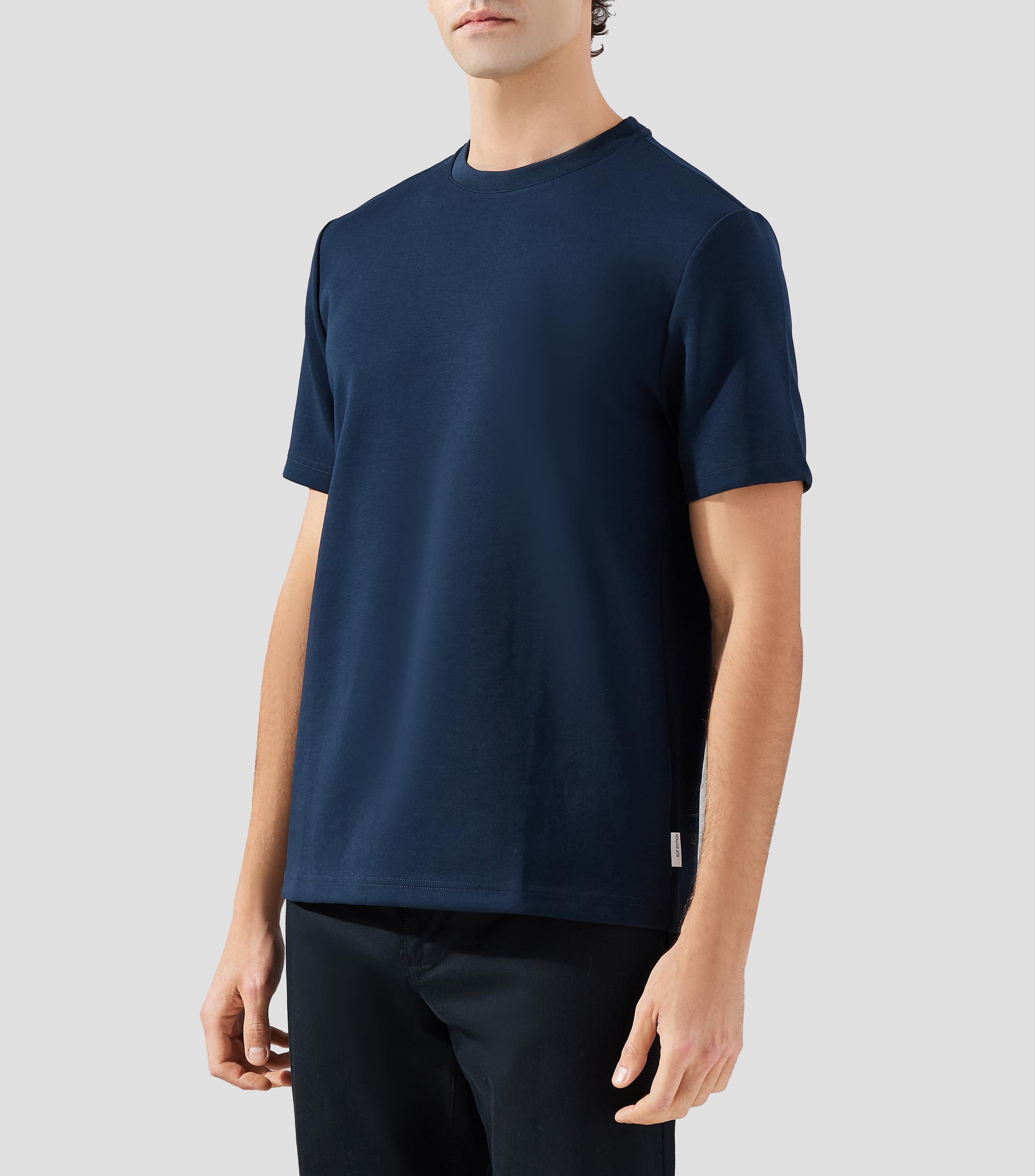 Playera cuello redondo manga corta lisa Hombre